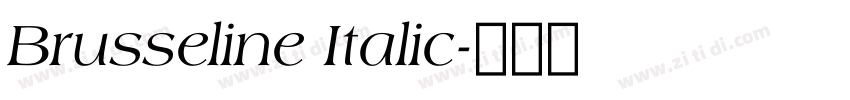 Brusseline Italic字体转换